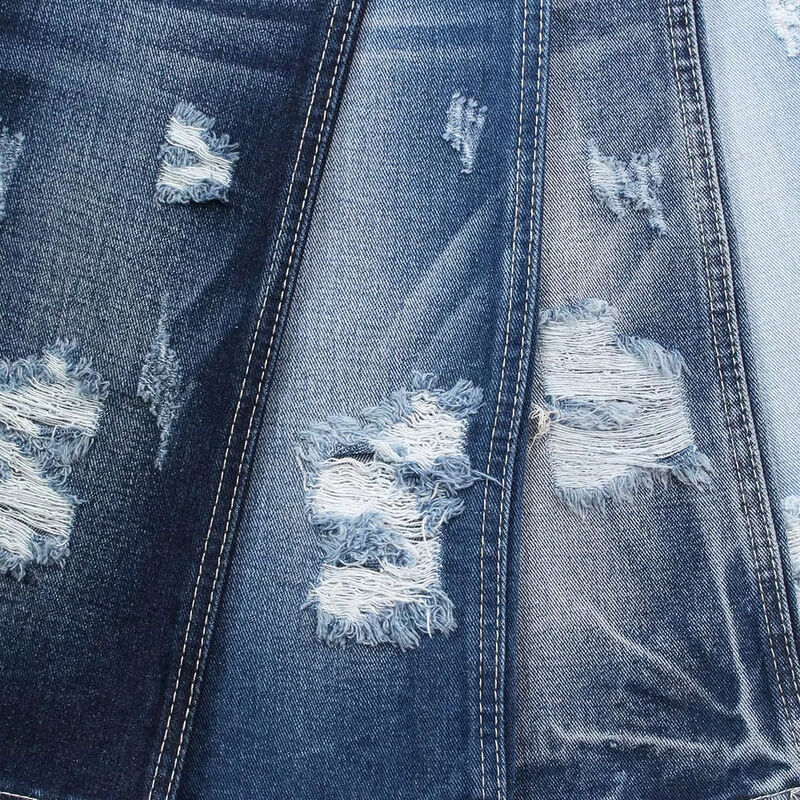 11.5 Eenmalig niet-spandex katoenen denimstof 70' breedte superdonkerblauwe jeansstof