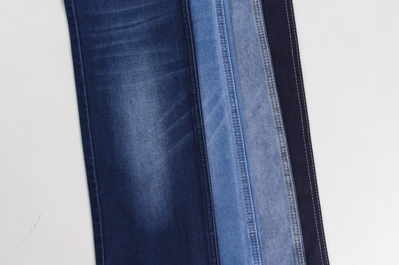 Wholesale 10 Oz  Dark Blue Stretch Woven Denim Fabric For  Jeans