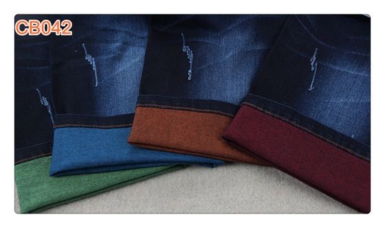 Goede prijs De Jeans van de het Denimstof van het de katoenen Kleuren Weft Garen van Spandex voor Kledingstuk online