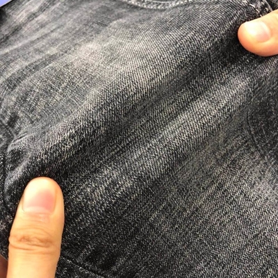 Stonewashed Super de Zwavelzwarte Rek van de de Katoenen Jeansstof van Dualfx T400 Lycra