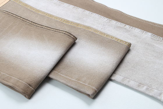 Goede prijs Kleurrijke lichte stretch denim stof in khaki online