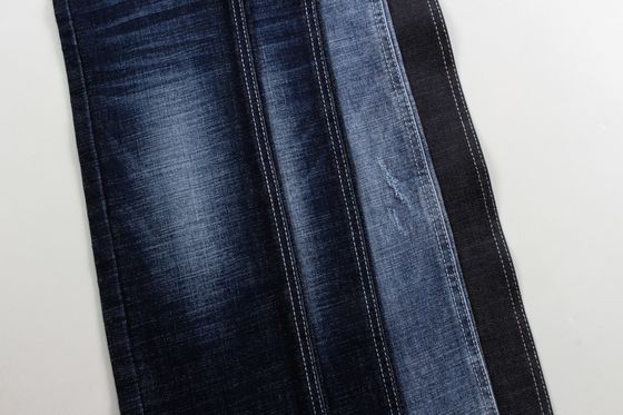 Goede prijs Zwaargewicht 12,6 oz Donkerblauw Crosshatch Slub Denim Stof Voor Jeans online