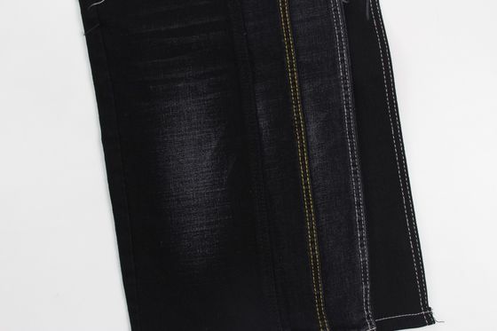 Goede prijs 12 oz zwart en zwart achterkant kruisdoorsnede slub denim jeans stof online