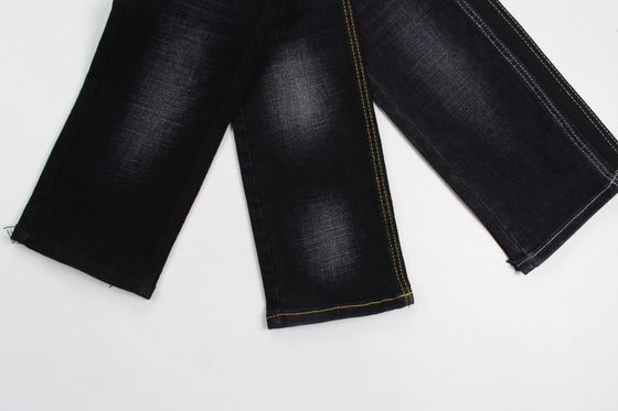 Goede prijs 11.4 oz zwart en zwart achterkant kruisgat slub denim jeans stof online