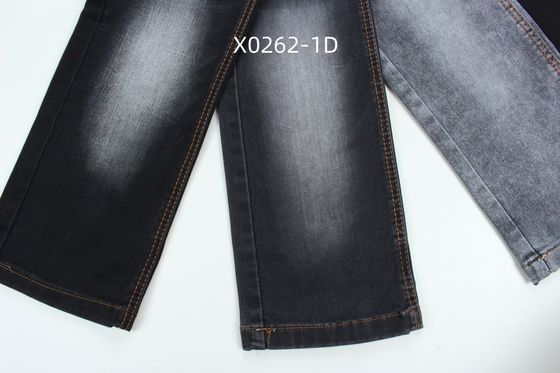 Goede prijs 9.6 Oz Zwart High Stretch Satin Geweven Denim Stof Voor Jeans online