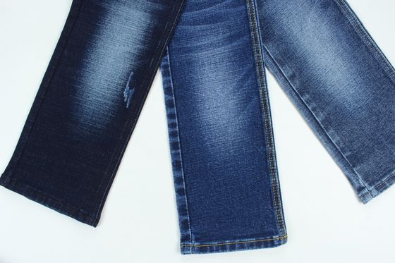 Goede prijs Groothandel 13,3 oz donkerblauw TR weft slub denim broek stof online