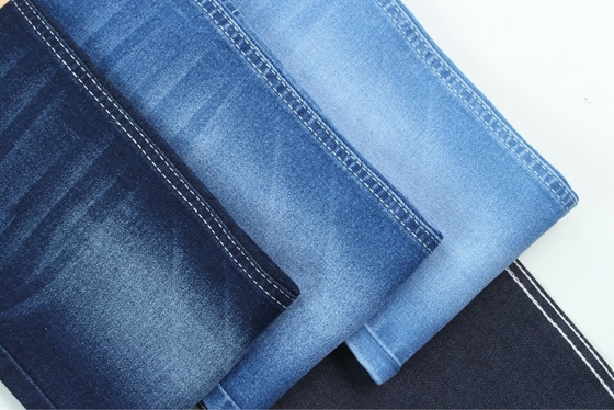 5000 meter 9 oz Warp Slub Denim Jeans Stof Donkerblauw