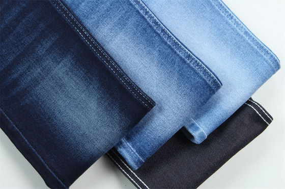 Goede prijs 10 oz Super Stretch Denim Stof Voor Zomer Man Jeans Katoen Polyester Rayon Spandex Ruwe En Wilde online