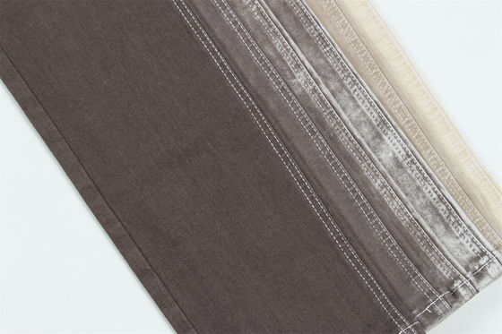 Goede prijs Bruine kleur 10 eenmalig high stretch slub denim stof voor damesjeans online