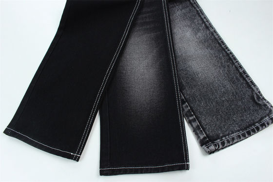 Goede prijs Zwart Zwart Katoen Polyester Rigid Denim Stof Voor Jeans online