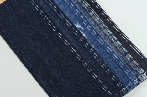 Minder dan 2 dollar 12 oz 190 cm Indigo katoen polyester rigide denim stof voor jeans