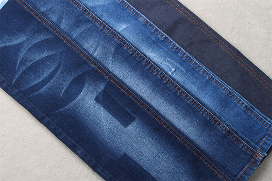 Donkerblauwe, volledige Lycra Slub Denim Stof voor Kinder- en Damesjeans