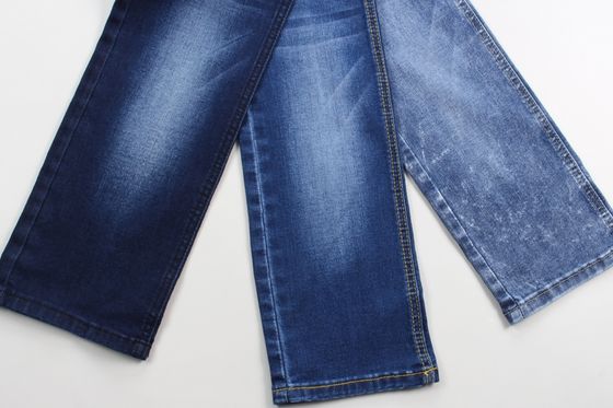 Donkerblauwe stock full lycra denim stof voor dame jeans gebruikt rokken