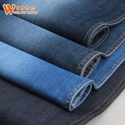 Goede prijs Warp Slub Effect Katoen/poly Elastane Meisjes Jeans Denim Stof online