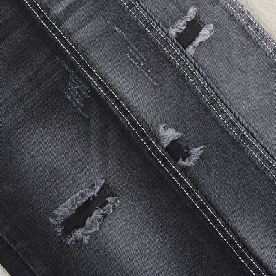 Goede prijs 100% Katoen Zwarte Kleur Denim Stof 10 oz Jeans Stof China Fabriek Productie online