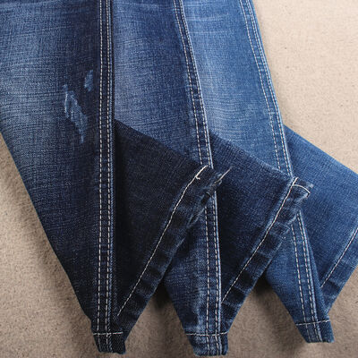 Goede prijs 12,9 oz garengeverfd keper zware geweven katoen polyester spandex selvedge denim jeansstof online