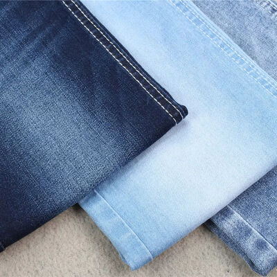 Goede prijs 8,3 oz lichtgewicht indigoblauwe jeans denim stof katoen poly spandex power stretch online