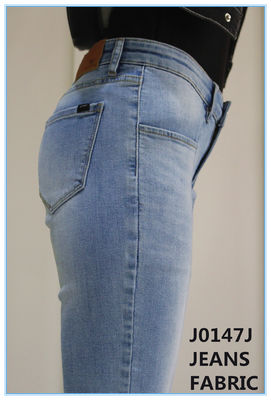 10 oz 2% High Stretch Denim Stof Slub Donkerblauw 3/1 Rechterhand Twill Weave