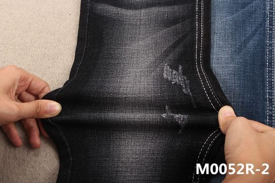 356gm Power Spandex Denim Stof Voor Vrouwen Rollen Denim Jeans Materiaal Donkerblauw