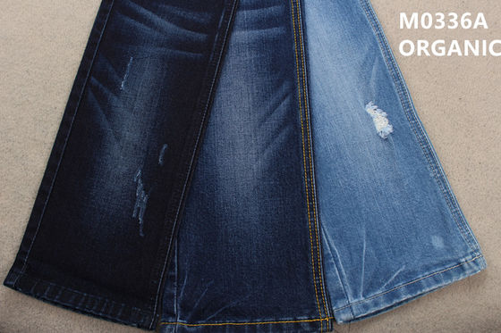 Goede prijs Stof van het de Keperstofdenim van 10.6oz 359gsm Eco de Vriendschappelijke Organische Katoen Gebroken online