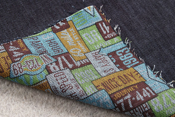 Goede prijs 13oz Gezicht van het de Drukpatroon van de denimkeperstof het Stof Aangepaste en Achterkant online