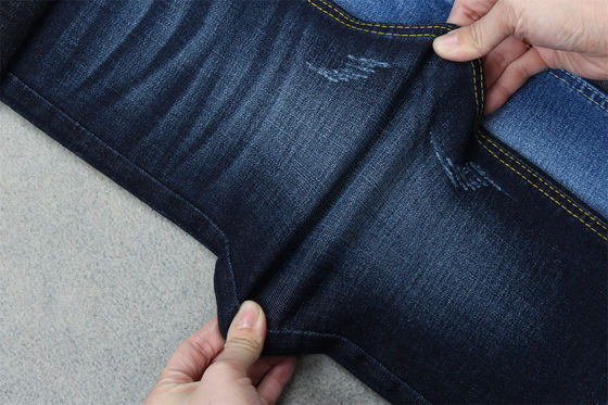 Goede prijs Indigo Blue Crosshatch Denim Stof Slub Vol Stretch 10.3 Eenmalige Jeans Materialen online